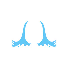 Cartoon water tear vector icon