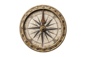 Vintage compass representing navigational tools and adventure spirit for exploration enthusiasts and travel guides