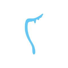 Cartoon water tear vector icon