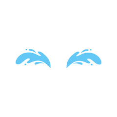 Cartoon water tear vector icon