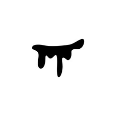 Cartoon teardrops silhouette icon