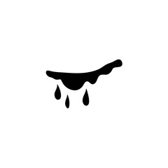 Cartoon teardrops silhouette icon
