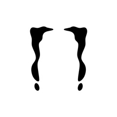 Cartoon teardrops silhouette icon