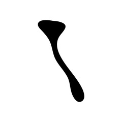 Cartoon teardrops silhouette icon