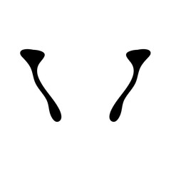 Cartoon teardrops silhouette icon