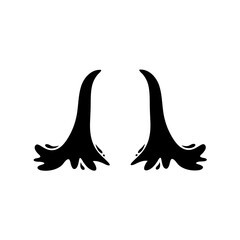 Cartoon teardrops silhouette icon