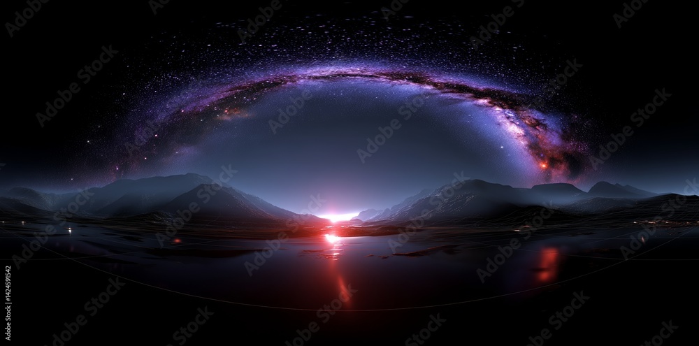 Canvas Prints the space background features a stunning 360 degree nebula panorama in equirectangular projection, s