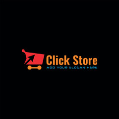 tech click store logo design vector