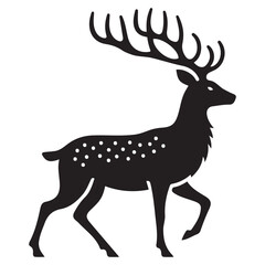 Christmas Reindeer silhouette vector illustration