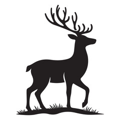 Christmas Reindeer silhouette vector illustration