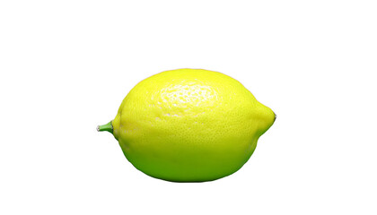 Single bright yellow lemon