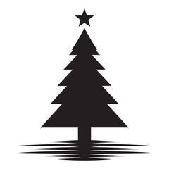 Christmas Tree silhouette vector illustration