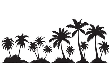 Obraz premium A group of palm trees