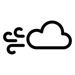 Windy day icon. Flat vector illustration.
