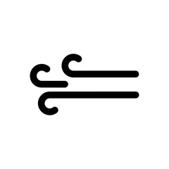 Wind icon. Flat vector illustration.