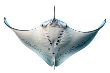 Majestic stingray gliding gracefully in clear waters, showcasing its unique body and serene swimming style for ocean enthusiasts and marine observers