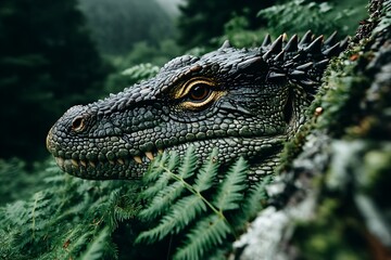 Tuatara Reptile in Forest