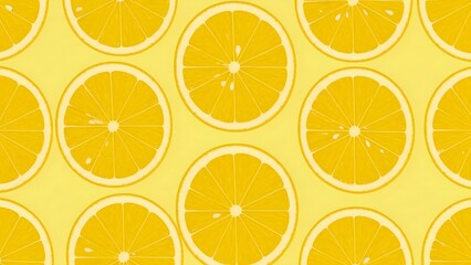 Fototapeta premium seamless pattern of orange slices bright and clean lemon slices arranged in a repeating pattern