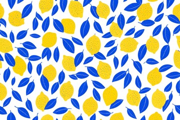 seamless background with lemons