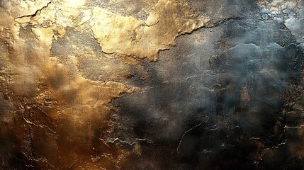 Abstract Texture with Metallic Gold and Dark Gray Tones, Creatin