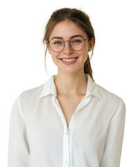 Fototapeta premium PNG Portrait glasses woman photography.