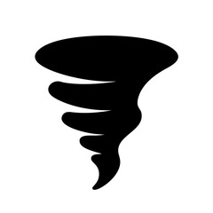 Fototapeta premium Black tornado vector illustration for weather forecast designs and disaster preparedness materials