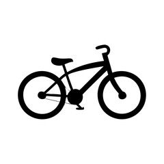 Obraz premium Bicycle icon black silhouette vector illustration for cycling and outdoor activities design needs