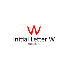 A creative logo featuring the letter W with an arrow design. Styled in red to resemble a spear, this vector graphic offers a sleek, modern representation. Vector