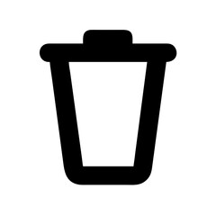 Trash can icon vector, delete symbol, garbage bin clipart, recycle bin, waste container icon design