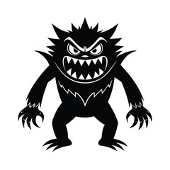 Angry Monster Mash Halloween Vector Icon 