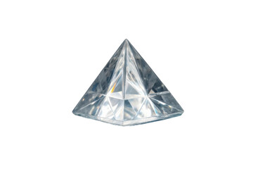 Clear crystal pyramid shape for home decor and aesthetic enhancement