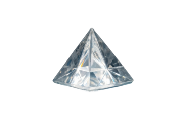 Clear crystal pyramid shape for home decor and aesthetic enhancement
