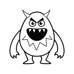 Angry Monster Mash Halloween Vector Icon Collection