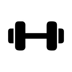 Dumbbell weight lifting fitness gym exercise training workout bodybuilding strength icon vector image