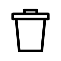 Find trash can icon vector image for delete remove recycle bin and waste management design needs online