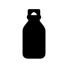 Black bottle vector image for liquid medicine syrup or potion container illustration graphic design