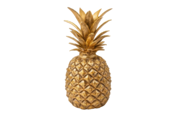 Unique golden pineapple decoration for tropical themed events and summer parties