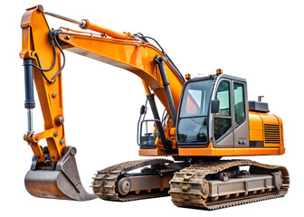 Excavator png heavy construction machinery excavation shoveling machine excavator transparent isolated on white background PNG