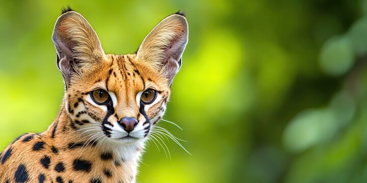 serval cat in natural environment