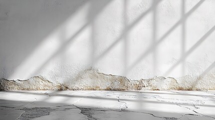 Distressed Wall and Floor with Graticule Light Shadows