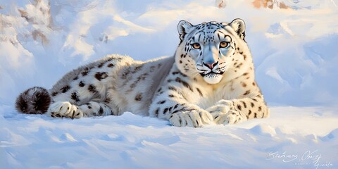 Obraz premium snow leopard
