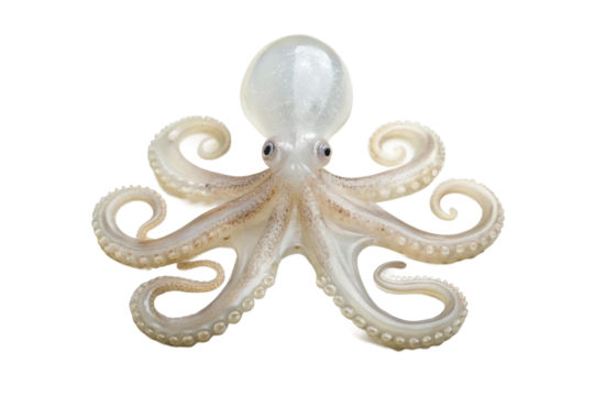 Unique octopus with vibrant tentacles captured in a clear ocean setting, showcasing marine beauty and adaptability in nature