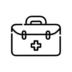 Obraz premium Icon of a doctorchest / first aid kit