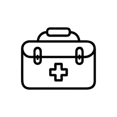 Obraz premium Icon of a doctorchest / first aid kit