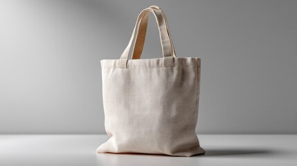 Simple Off-White Tote Bag: Minimalist Canvas Design