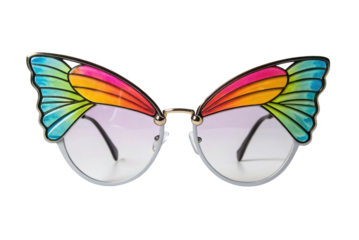 Colorful butterfly sunglasses designed for summer fun, fashion accessories for outdoor activities and beach trips