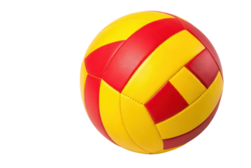 Colorful yellow and red volleyball for indoor and outdoor sports activities and competitions