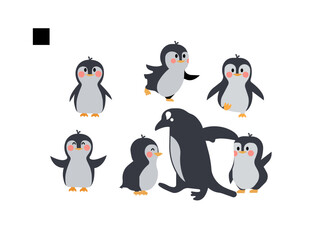 penguin animal cartoon icon vector illustration penguin vector, icon vector illustration, penguin silhouette of a penguin isolated on a white background.