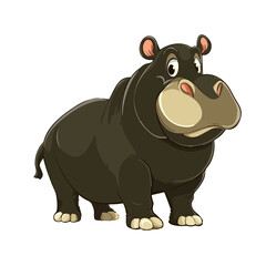 Fototapeta premium Vector illustration of a hippo