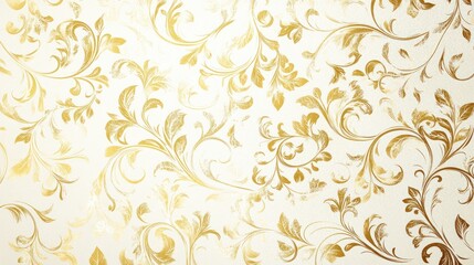 Elegant gold floral design on a light cream backdrop.